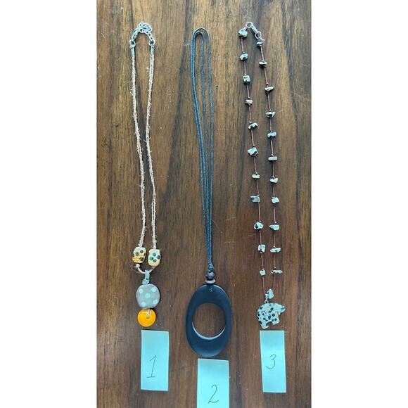 Rustic Earthy 3 Piece Necklace Bundle In Browns And Earth Tones - Picture 1 of 8